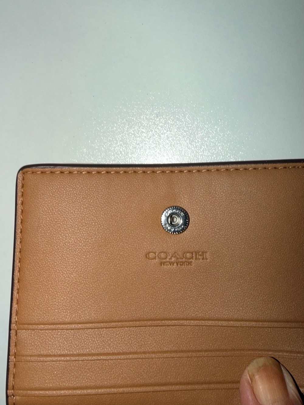Coach Mandarin Orange Pebbled Leather Zip-Around Wallet - Picture 3 of 8